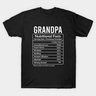 Grandpa Nutritional Facts T-Shirt